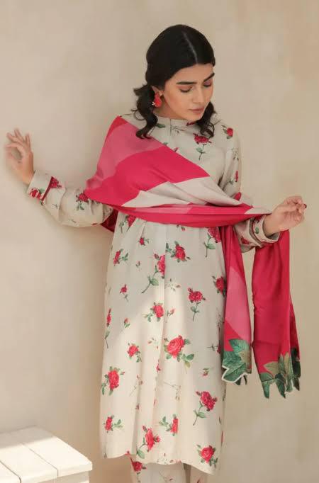 SAPPHIRE -3PC KARANDI Bana Dori Printed Shirt With Printed Duppta -SAF 5073