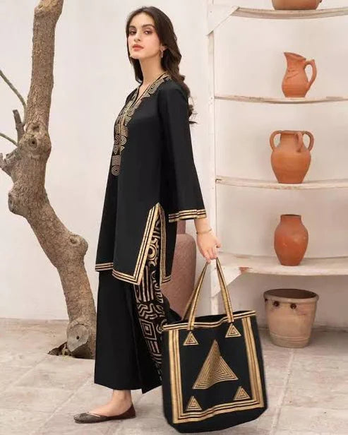 LULUSAR Silk 2PC Digital Printed ,SK-4042