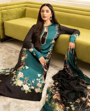 LULUSAR Silk 3PC Digital Printed ,SK-4007