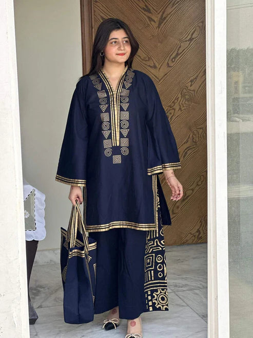LULUSAR Silk 2PC Digital Printed ,SK-4043