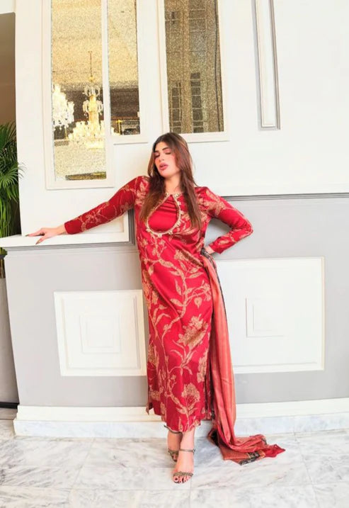 LULUSAR Silk 3PC Digital Printed ,SK-3044