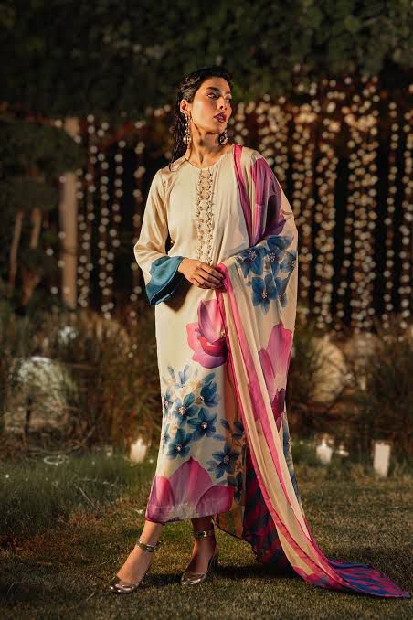 LULUSAR Silk 3PC Digital Printed ,SK-4001