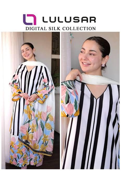 LULUSAR Silk 3PC Digital Printed ,SK-4006