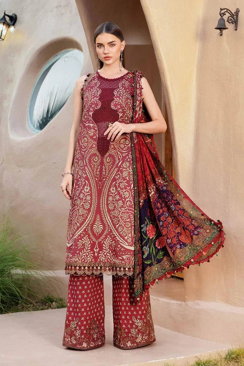 SAPPHIRE -3PC KARANDI Bana Dori Printed Shirt With Printed Duppta -SAF 5012