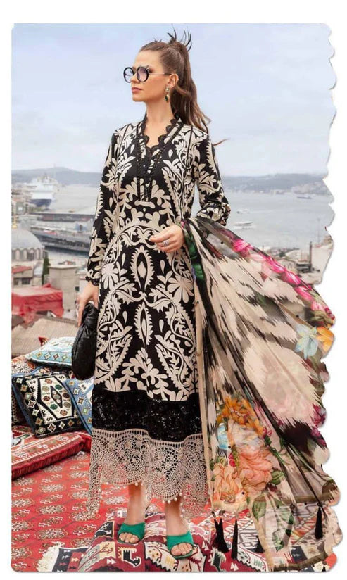 SAPPHIRE -3PC KARANDI Bana Dori Printed Shirt With Printed Duppta -SAF 5009