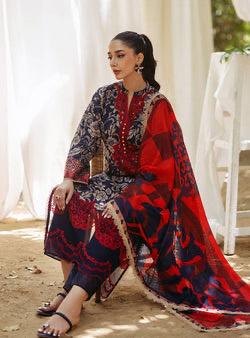 SAPPHIRE -3PC KARANDI Bana Dori Printed Shirt With Printed Duppta -SAF 5020
