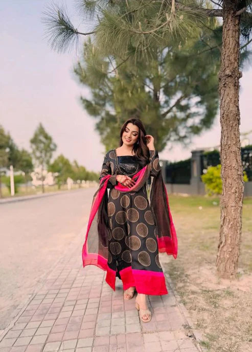 LULUSAR Silk 3PC Digital Printed ,SK-3046