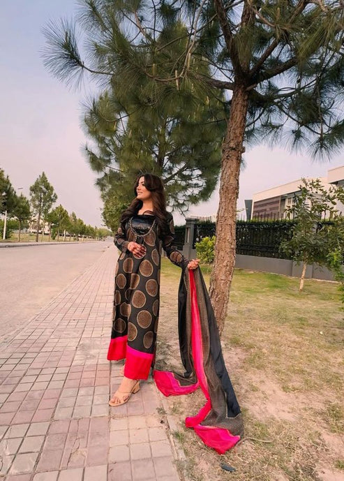 LULUSAR Silk 3PC Digital Printed ,SK-3046