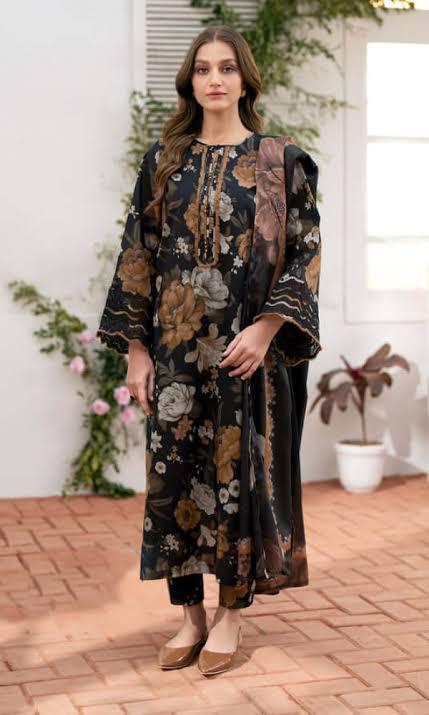SAPPHIRE -3PC KARANDI Bana Dori Printed Shirt With Printed Duppta -SAF 5022