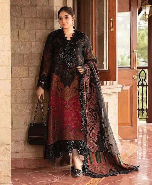 SAPPHIRE -3PC KARANDI Bana Dori Printed Shirt With Printed Duppta -SAF 5008