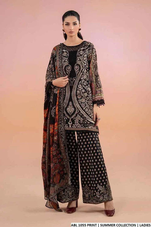 SAPPHIRE -3PC KARANDI Bana Dori Printed Shirt With Printed Duppta -SAF 5011