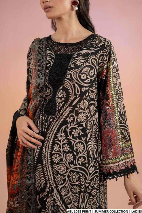 SAPPHIRE -3PC KARANDI Bana Dori Printed Shirt With Printed Duppta -SAF 5011