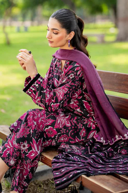 SAPPHIRE -3PC KARANDI Bana Dori Printed Shirt With Printed Duppta -SAF 5071