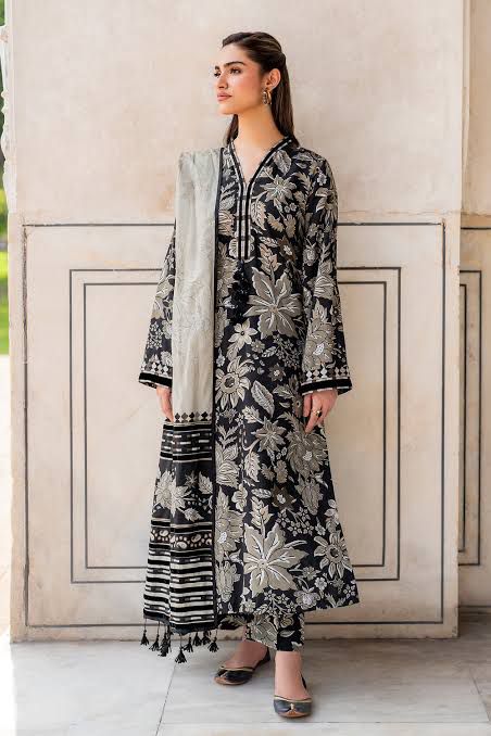 SAPPHIRE -3PC KARANDI Bana Dori Printed Shirt With Printed Duppta -SAF 5072