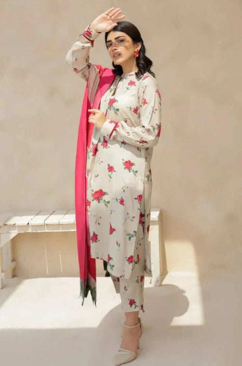 SAPPHIRE -3PC KARANDI Bana Dori Printed Shirt With Printed Duppta -SAF 5073