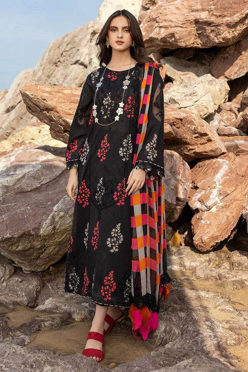 SAPPHIRE -3PC KARANDI Bana Dori Printed Shirt With Printed Duppta -SAF 5037