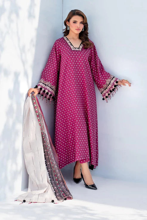 SAPPHIRE -3PC KARANDI Bana Dori Printed Shirt With Printed Duppta -SAF 5043
