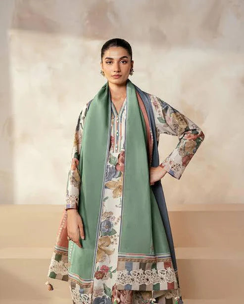 SAPPHIRE -3PC KARANDI Bana Dori Printed Shirt With Printed Duppta -SAF 5044