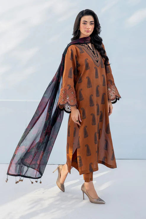 SAPPHIRE -3PC KARANDI Bana Dori Printed Shirt With Printed Duppta -SAF 5045