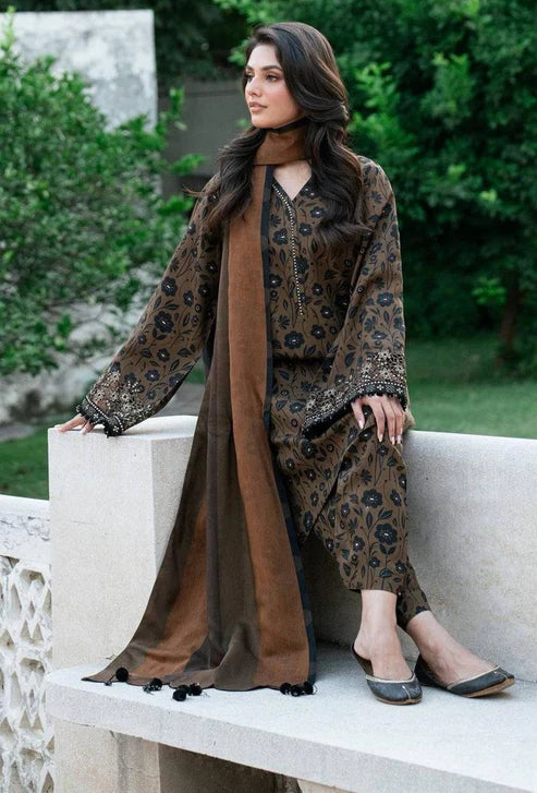 SAPPHIRE -3PC KARANDI Bana Dori Printed Shirt With Printed Duppta -SAF 5049
