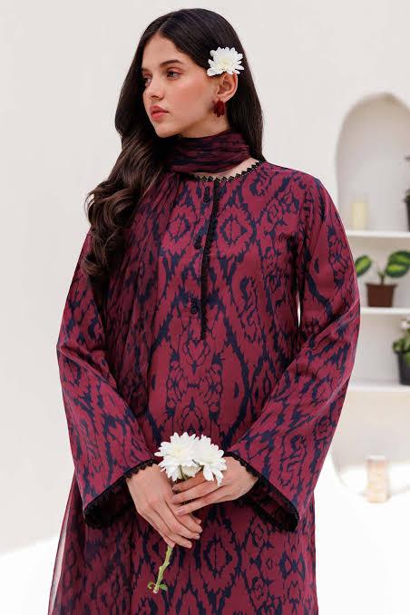SAPPHIRE -3PC KARANDI Bana Dori Printed Shirt With Printed Duppta -SAF 5027