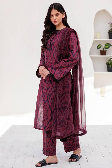 SAPPHIRE -3PC KARANDI Bana Dori Printed Shirt With Printed Duppta -SAF 5027