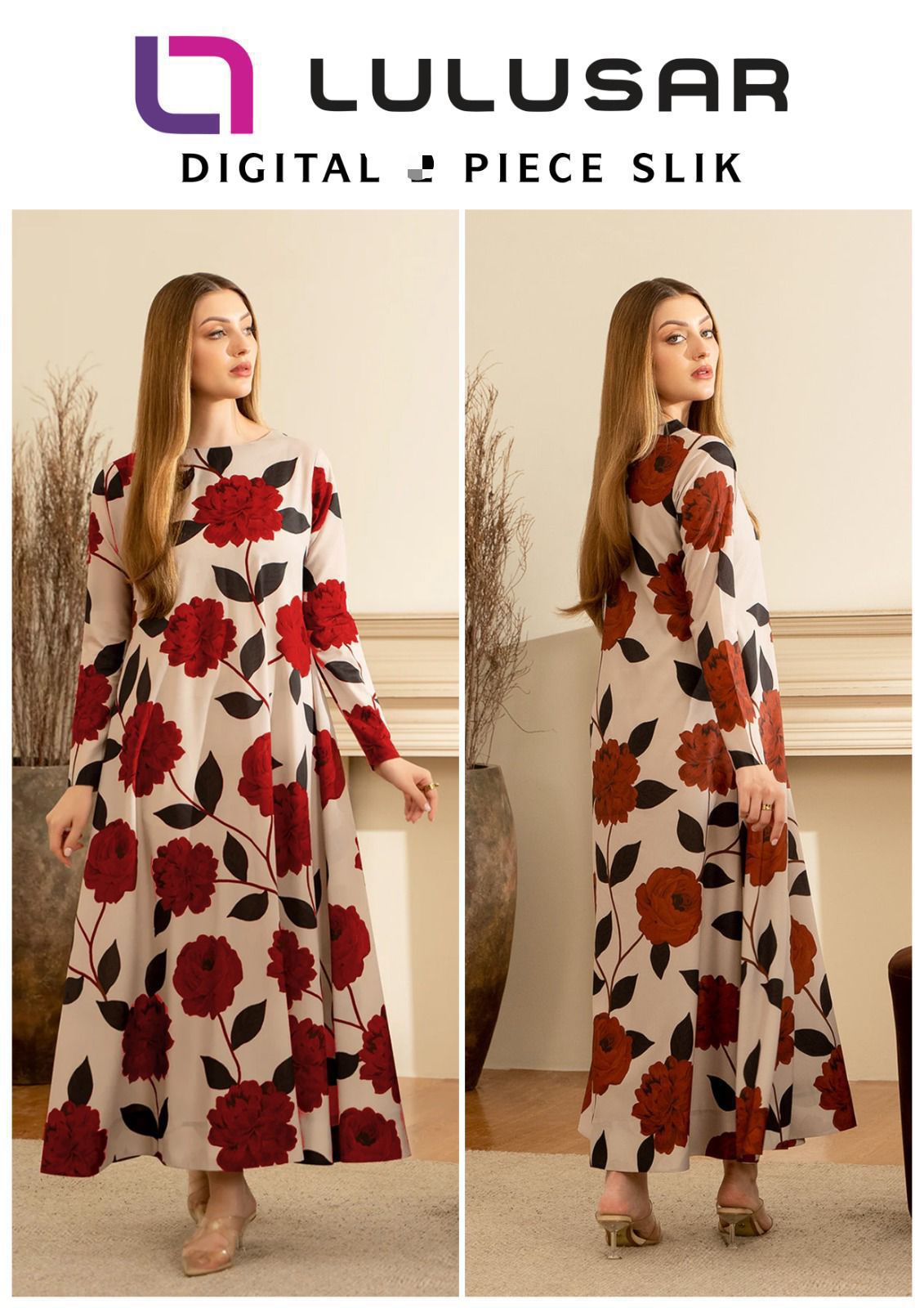 LULUSAR Silk 2PC Digital Printed ,AF-20001