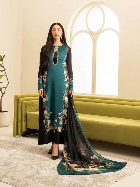 LULUSAR Silk 3PC Digital Printed ,SK-4007