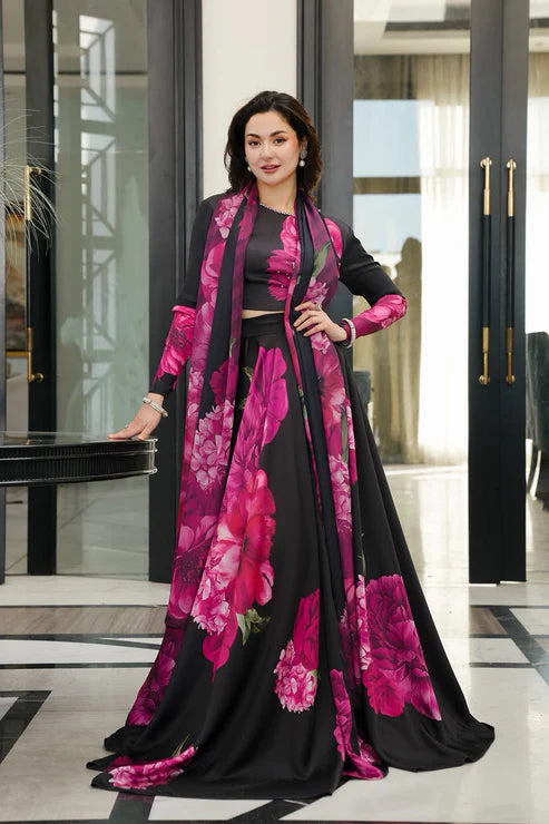 LULUSAR Silk 3PC Digital Printed ,SK-3043