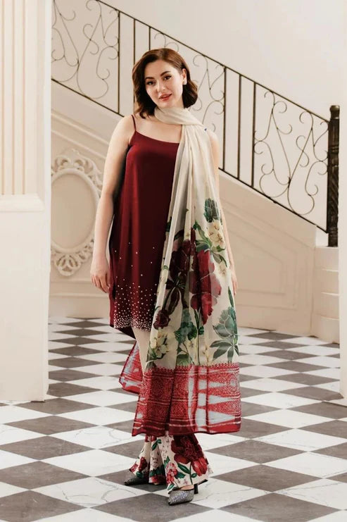 LULUSAR Silk 3PC Digital Printed ,SK-3040