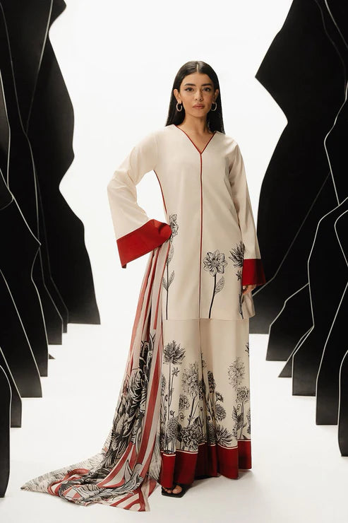 LULUSAR Silk 3PC Digital Printed ,SK-4019