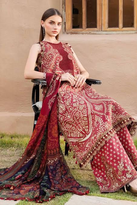 SAPPHIRE -3PC KARANDI Bana Dori Printed Shirt With Printed Duppta -SAF 5012