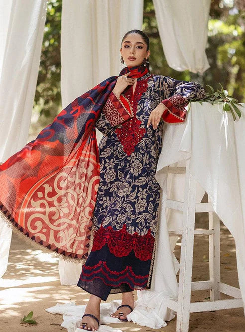 SAPPHIRE -3PC KARANDI Bana Dori Printed Shirt With Printed Duppta -SAF 5020