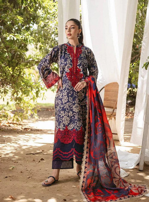 SAPPHIRE -3PC KARANDI Bana Dori Printed Shirt With Printed Duppta -SAF 5020
