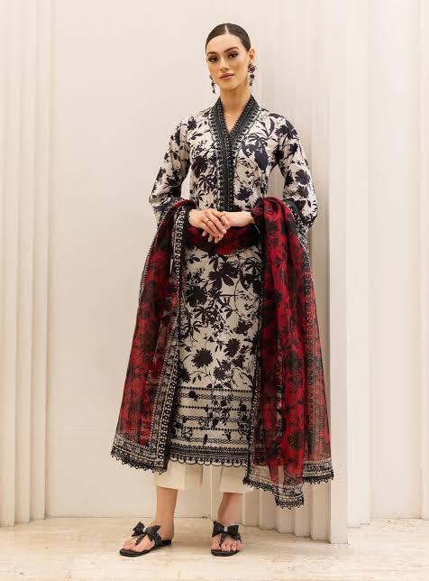 SAPPHIRE -3PC KARANDI Bana Dori Printed Shirt With Printed Duppta -SAF 5018