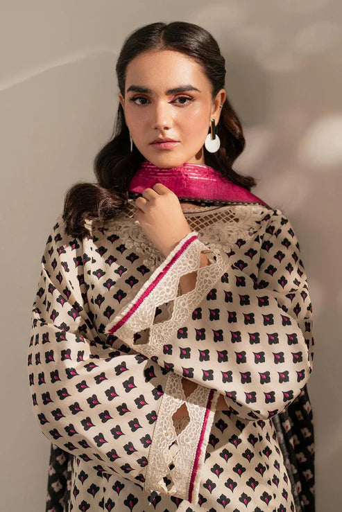 SAPPHIRE -3PC KARANDI Bana Dori Printed Shirt With Printed Duppta -SAF 5014
