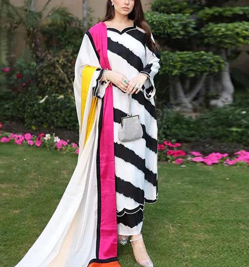 SAPPHIRE -3PC KARANDI Bana Dori Printed Shirt With Printed Duppta -SAF 5001